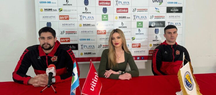 Press konferencija, Emir Suhonjić, Haris Buljina, Jasmina Ibrahimović